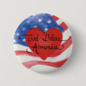 God Bless America Flag Button (Voorkant)