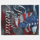 GOD BLESS AMERICA Fleece Blanket (Voorkant (Horizontaal))