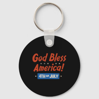 God Bless America Gelukkig 4 juli Patriottische VS Sleutelhanger