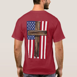 God Bless America Land Dat Ik Beminde Ruw Kruis T-shirt