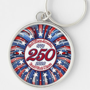 God Bless America Land dat ik liefheb Grafische vu Sleutelhanger