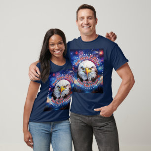 God Bless America Land That Bruine Adelaar Vuurwer T-shirt