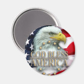 GOD BLESS AMERICA MAGNEET (Voorkant / Achterkant)