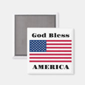 God Bless America Magnet Magneet (Voorkant / Achterkant)