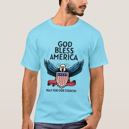 God Bless America Mannen T-Shirt (Voorkant)