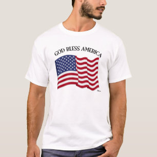 GOD BLESS AMERICA met Amerikaanse vlag T-shirt