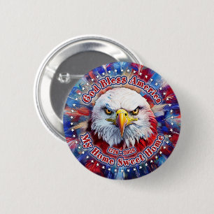God Bless America Mijn Thuis Zoete Thuis Rode Adel Ronde Button 5,7 Cm