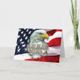 God Bless America Note Card Kaart
