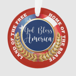 God Bless America Ornament