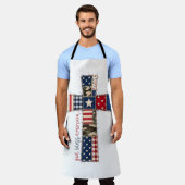 God Bless America Patchwork Kruis Schort (Gedragen)