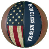 God Bless America Patriotic Flag Basketbal (Verticaal)