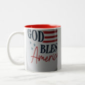 God Bless America patriotic mug (Gauche)