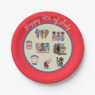 God Bless America Patriotic Papieren Bordje