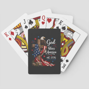 God Bless America Patriottisch Kruis Pokerkaarten