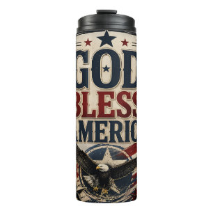 God Bless America Patriottisch Thermosbeker