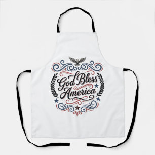God Bless America Patriottische Vintage Adelaar T- Schort