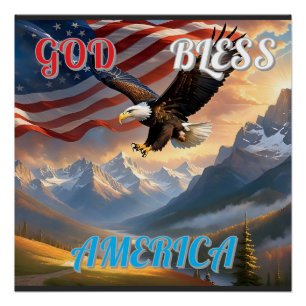 GOD BLESS AMERICA PERFECT POSTER