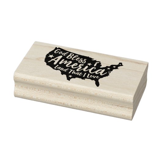 God Bless America Rubber Art Stamp Rubberstempel (Stempel)