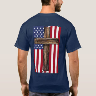 God Bless America Ruw Kruis Vlag 1776-2026 T-shirt