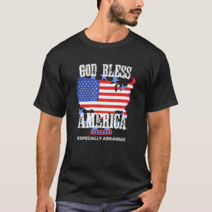 God Bless America Speciaal Arkansas US State Des T-shirt