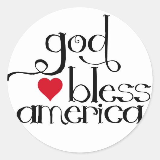 God Bless America Sticker (Voorkant)