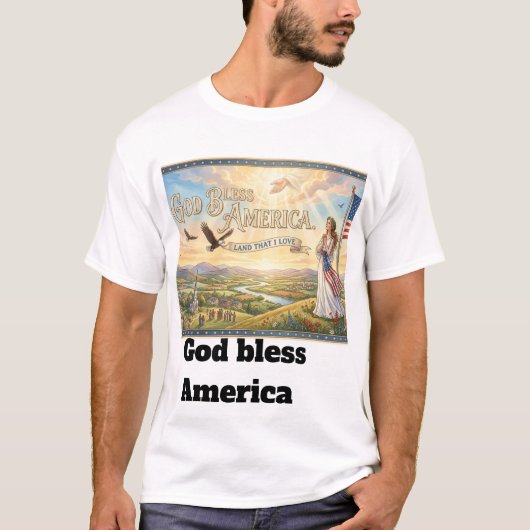 God Bless America T-shirt (Voorkant)