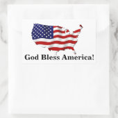 God Bless America United States Flag Sticker (Tas)