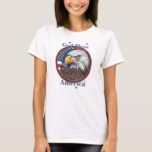 God Bless America USA-vlag T-shirt