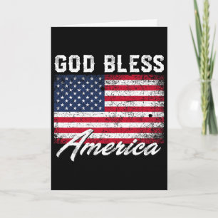 God Bless America Vlag 4 juli Patriottisch  Kaart