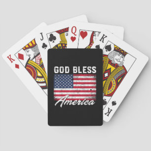 God Bless America Vlag op 4 juli Patriottisch Pokerkaarten