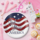 God Bless America Waving Flag Bord (Feest)