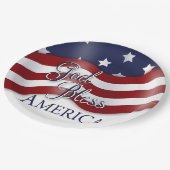 God Bless America Waving Flag Bord (Gekanteld)