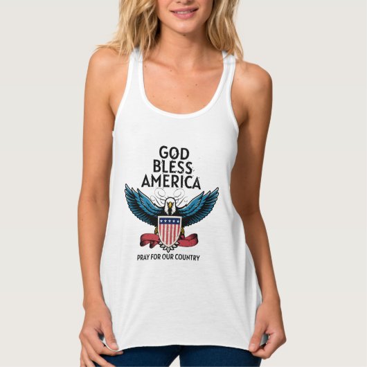 God Bless America Women's Tanktop (Voorkant)
