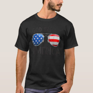God Bless America Zonnebril USA Vlag Patriottisch T-shirt