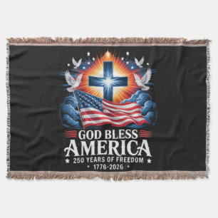 God Bless Amerika 250 Jaar 1776-2026 Deken