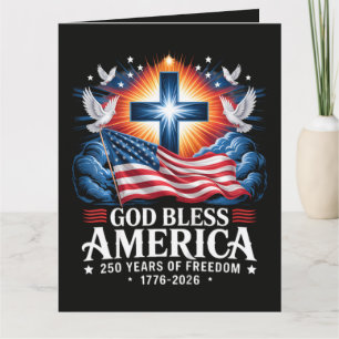 God Bless Amerika 250 Jaar 1776-2026 Kaart