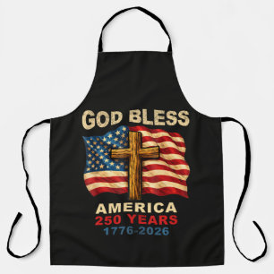God Bless Amerika 250 Jaar 1776-2026 Schort