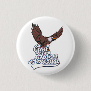 God Bless Amerika Ronde Button 3,2 Cm