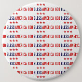 God Bless Amerika Ronde Button 6,0 Cm (Voorkant)