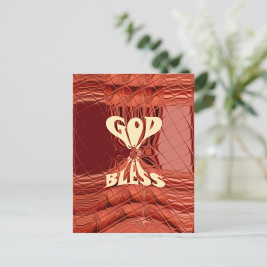 God Bless Art Print Briefkaart (Staand voorkant)