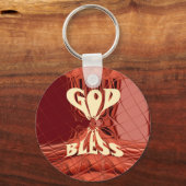 God Bless Art Print Sleutelhanger (Voorkant)