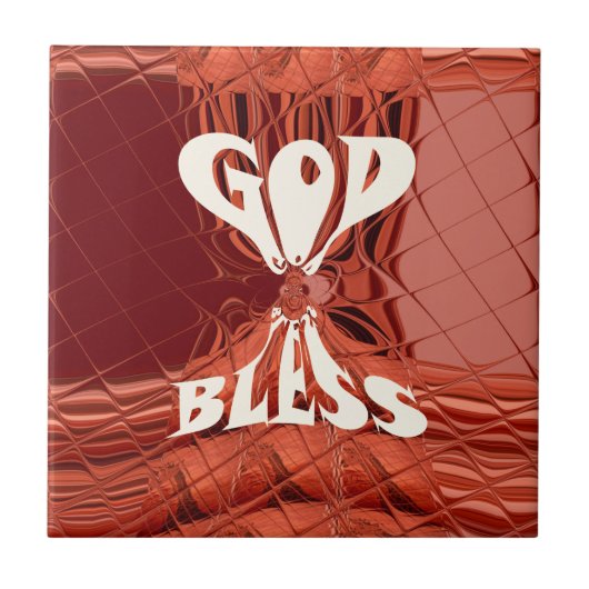 God Bless Art Print Tegeltje (Voorkant)