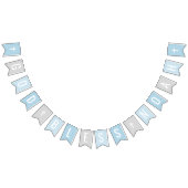 God Bless Blue en Gray Custom Name Baptisme Vlaggetjes (Alle)