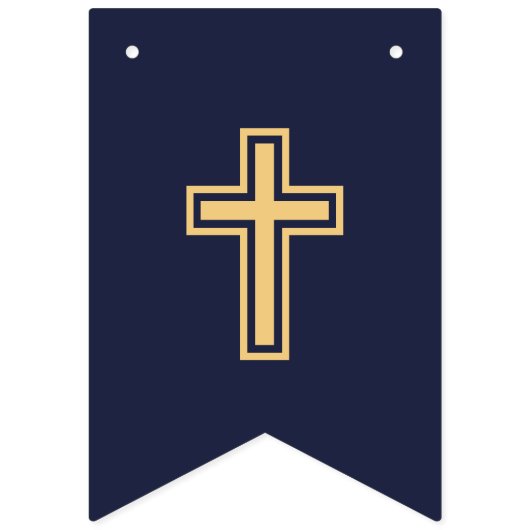 God Bless Boy Blue 7 Letters Baptisme Commune Vlaggetjes (Eerste vlag)