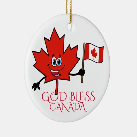 God Bless Canada Ceramic Ornament (Rechts)