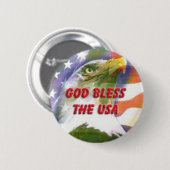 God Bless de Amerikaanse Button (Voorkant /achterkant)