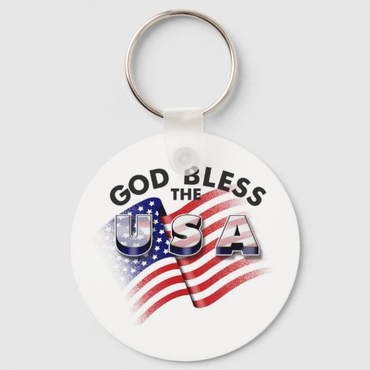 God Bless de Amerikaanse Sleutelhanger (Voorkant)