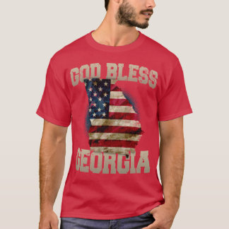 God Bless Georgia Cadeau Trots Sterk Geweldig Ontw T-shirt