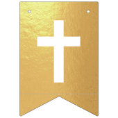 God Bless Gold 4 Letters Name Baptisme Commune Vlaggetjes (Eerste vlag)