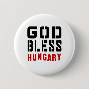 God Bless Hongarije Ronde Button 5,7 Cm
